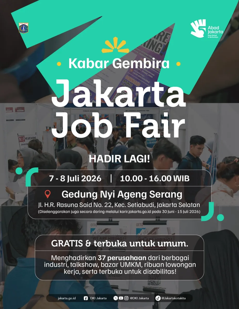 Job Fair Provinsi Sulawesi Utara 2026 (Suku Dinas TKTE Wilayah Provinsi Sulawesi Utara Barat) : 7-8 Juli 2026